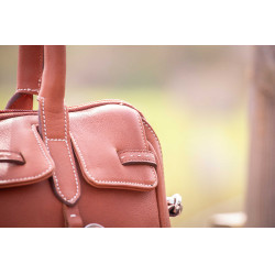 Bolsa de mão equestre Maëlys PM em couro Bolsa de mão equestre Maëlys PM em couro