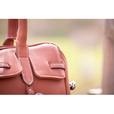 Bolsa de mão equestre Maëlys PM em couro Bolsa de mão equestre Maëlys PM em couro