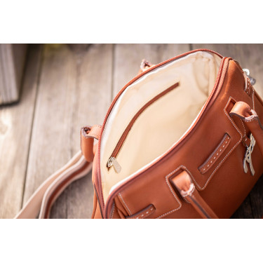 Bolsa de mão equestre Maëlys PM em couro Bolsa de mão equestre Maëlys PM em couro