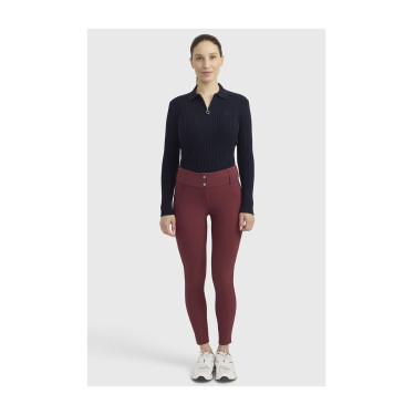 Polo de Equitação Feminino Harcour Celeste – Manga Comprida