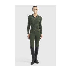 Polo de Equitação Feminino Harcour Celeste – Manga Comprida