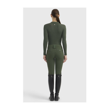 Polo de Equitação Feminino Harcour Celeste – Manga Comprida