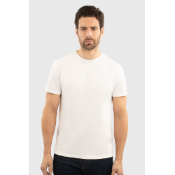 T-shirt Harcour Titouan homem Branco T-shirt Harcour Titouan homem Branco