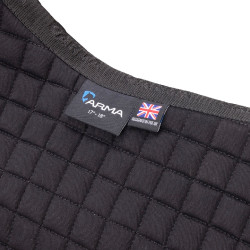 Tapete de sela de dressage em algodão Deluxe Shires Arma Preto