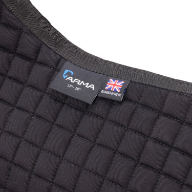 Tapete de sela de dressage em algodão Deluxe Shires Arma Preto