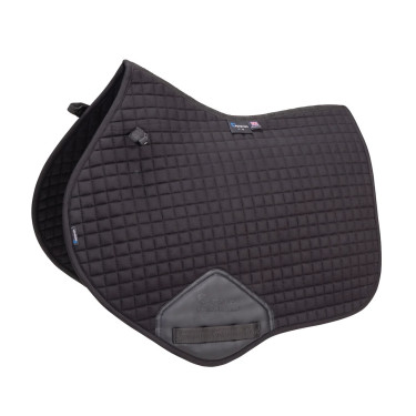 Manta de sela de salto em algodão Deluxe Shires Arma Preto Manta de sela de salto em algodão Deluxe Shires Arma Preto