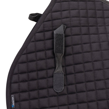 Manta de sela de salto em algodão Deluxe Shires Arma Preto Manta de sela de salto em algodão Deluxe Shires Arma Preto