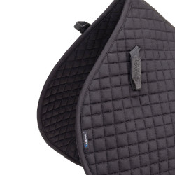 Manta de sela de salto em algodão Deluxe Shires Arma Preto Manta de sela de salto em algodão Deluxe Shires Arma Preto