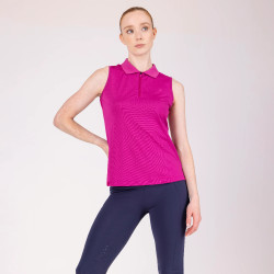 Polo sem mangas equitação Aubrion React – técnico leve Polo sem mangas equitação Aubrion React – técnico leve