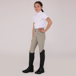 Calça de equitação Optima Gx jovem cavaleiro Shires Aubrion Bege