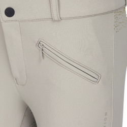 Calça de equitação Optima Gx jovem cavaleiro Shires Aubrion Bege