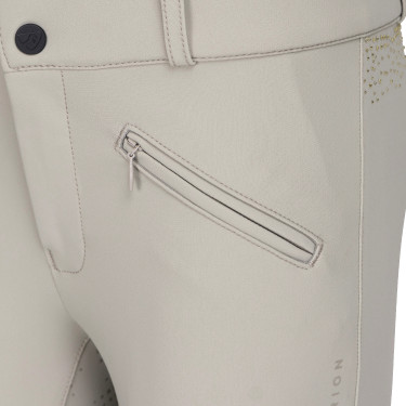 Calça de equitação Optima Gx jovem cavaleiro Shires Aubrion Bege
