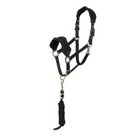 Cabeçada e guia polar Shires Arma Preto