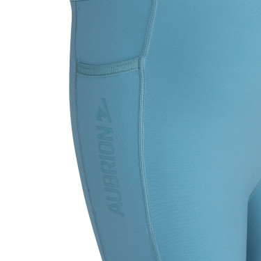 Legging de equitação React Non-Stop jovem cavaleiro Shires Aubrion Avelã Castanho