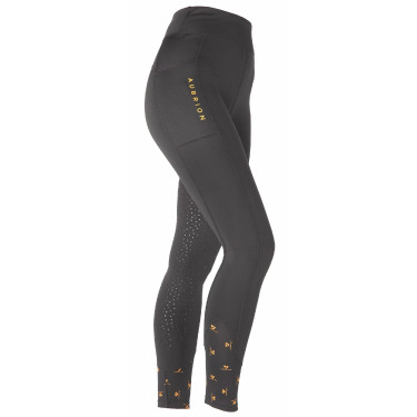 Legging de equitação de inverno Porter para menina Shires Aubrion Preto azeviche
