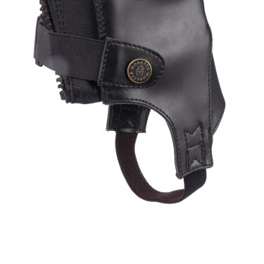 Mini-chaps sintéticos adulto Shires Moretta Preto Mini-chaps sintéticos adulto Shires Moretta Preto