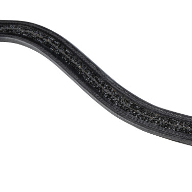 Testeira de couro com strass preto Shires Equitação