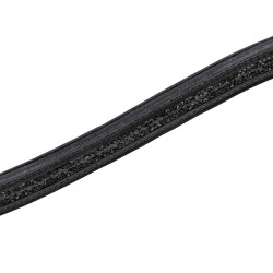 Testeira de couro com strass preto Shires Equitação