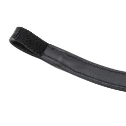 Testeira de couro com strass preto Shires Equitação