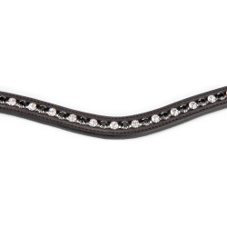 Frontal de strass preto Shires Velociti Gara Castanho