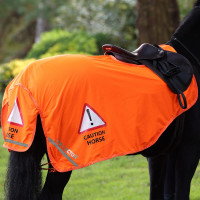 Capa traseira em malha Shires Equi-Flector® Laranja vivo
