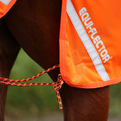 Capa traseira em malha Shires Equi-Flector® Laranja vivo