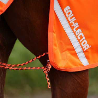 Capa traseira em malha Shires Equi-Flector® Laranja vivo