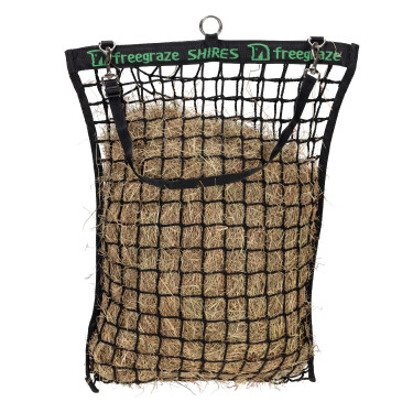 Rede de feno Deluxe Shires FreeGraze Preto