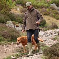 Casaco unissex com fecho de um quarto Heritage Shires Aubrion Verde-oliva escuro Kaki