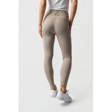Calça Horze Grand Prix Pro com culote integral feminino Simples taupe Bege