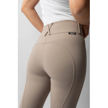 Calça Horze Grand Prix Pro com culote integral feminino Simples taupe Bege