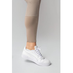 Calça Horze Grand Prix Pro com culote integral feminino Simples taupe Bege