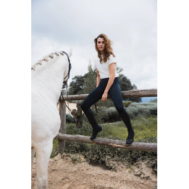 Legging de equitação feminina Horze Maia fundo completo