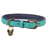 Coleira para cão em couro acolchoado Shires Digby & Fox Água Azul
