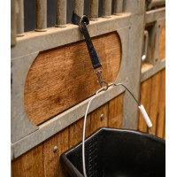 Suporte funcional para balde pedra de lamber e brinquedo para cavalos
