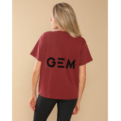 Camiseta GEM Eclair Bordô / logótipo preto