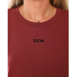 Camiseta GEM Eclair Bordô / logótipo preto