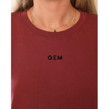 Camiseta GEM Eclair Bordô / logótipo preto