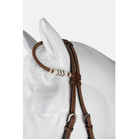 bridão western de uma orelha com decoração em rawhide