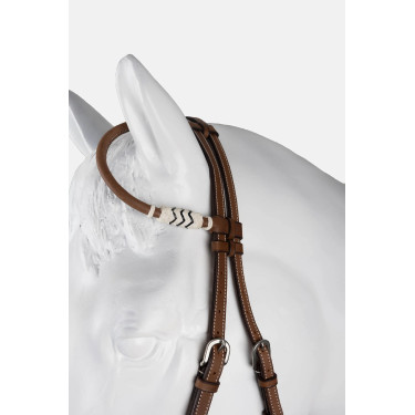 bridão western de uma orelha com decoração em rawhide bridão western de uma orelha com decoração em rawhide