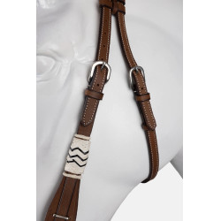 bridão western de uma orelha com decoração em rawhide bridão western de uma orelha com decoração em rawhide