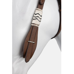 bridão western de uma orelha com decoração em rawhide bridão western de uma orelha com decoração em rawhide