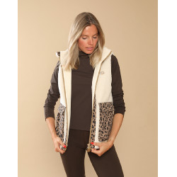 Casaco acolchoado Charlie GEM Equitação Ecru / leopardo