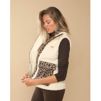 Casaco acolchoado Charlie GEM Equitação Ecru / leopardo