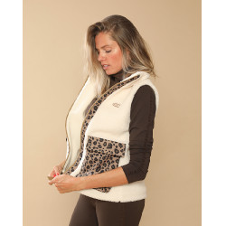 Casaco acolchoado Charlie GEM Equitação Ecru / leopardo