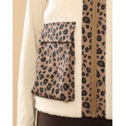 Casaco acolchoado Charlie GEM Equitação Ecru / leopardo