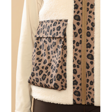 Casaco acolchoado Charlie GEM Equitação Ecru / leopardo