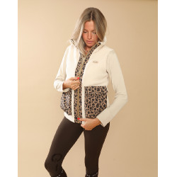 Casaco acolchoado Charlie GEM Equitação Ecru / leopardo