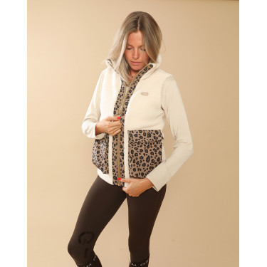 Casaco acolchoado Charlie GEM Equitação Ecru / leopardo