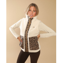 Casaco acolchoado Charlie GEM Equitação Ecru / leopardo